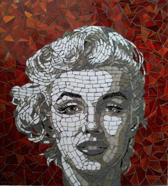 Marilyn Monroe mosaic portrait by Renu Sharma